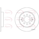 Apec Red Solid Brake Disc (DSK3520) Fits: MG