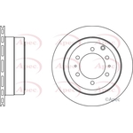 Apec Red Vented Brake Disc (DSK357) Fits: Toyota