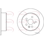 Apec Red Solid Brake Disc (DSK361) Fits: Toyota