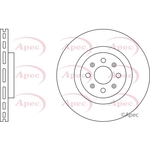 Apec Vented Brake Disc (DSK3769) Fits: Fiat
