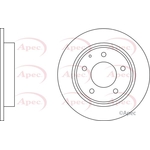 Apec Red Solid Brake Disc (DSK500)