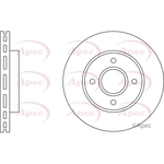 Apec Red Vented Brake Disc (DSK504) Fits: Ford
