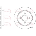 Apec Red Vented Brake Disc (DSK534) Fits: Ford