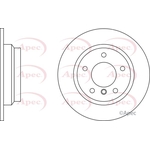Apec Red Solid Brake Disc (DSK536) Fits: BMW