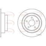 Apec Red Solid Brake Disc (DSK550) Fits: Subaru