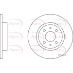 Apec Red Solid Brake Disc (DSK551)