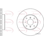 Apec Red Vented Brake Disc (DSK555)
