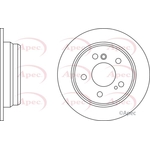 Apec Red Solid Brake Disc (DSK558) Fits: Mercedes