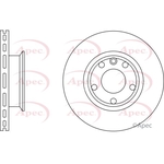 Apec Red Vented Brake Disc (DSK560) Fits: VW
