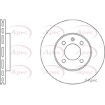 Apec Red Vented Brake Disc (DSK568)