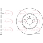 Apec Red Vented Brake Disc (DSK578)