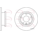 Apec Red Solid Brake Disc (DSK591) Fits: VW
