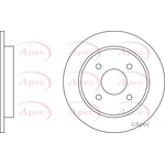 Apec Red Solid Brake Disc (DSK607) Fits: Ford