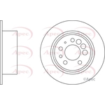 Apec Red Solid Brake Disc (DSK619) Fits: Volvo