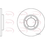 Apec Red Solid Brake Disc (DSK620) Fits: Ford