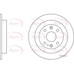 Apec Red Solid Brake Disc (DSK623) Fits: Mazda