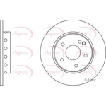 Apec Red Solid Brake Disc (DSK629) Fits: Mercedes