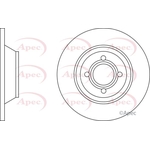 Apec Red Solid Brake Disc (DSK630) Fits: Audi