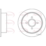Apec Red Solid Brake Disc (DSK635) Fits: Ford