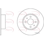 Apec Red Solid Brake Disc (DSK637)