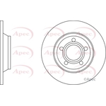 Apec Red Solid Brake Disc (DSK638) Fits: Audi