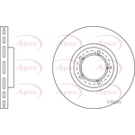 Apec Red Vented Brake Disc (DSK656) Fits: Ford