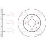 Apec Red Vented Brake Disc (DSK662)