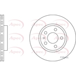 Apec Red Vented Brake Disc (DSK666) Fits: Alfa Romeo
