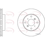 Apec Red Vented Brake Disc (DSK667) Fits: Honda