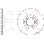 Apec Red Vented Brake Disc (DSK673) Fits: Ford