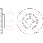 Apec Red Vented Brake Disc (DSK685) Fits: Ford