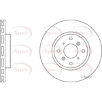 Apec Red Vented Brake Disc (DSK693) Fits: Honda