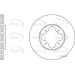 Apec Red Vented Brake Disc (DSK694)