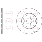 Apec Red Vented Brake Disc (DSK696) Fits: Alfa Romeo