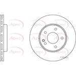 Apec Red Vented Brake Disc (DSK697) Fits: Mercedes