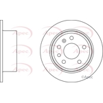 Apec Red Solid Brake Disc (DSK703)
