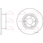 Apec Red Solid Brake Disc (DSK722) Fits: VW