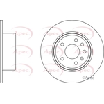 Apec Red Solid Brake Disc (DSK723)