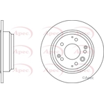 Apec Red Solid Brake Disc (DSK739) Fits: Honda