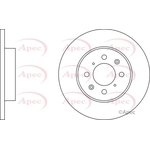Apec Red Solid Brake Disc (DSK741) Fits: Rover