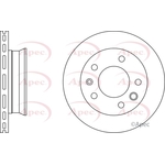 Apec Red Vented Brake Disc (DSK771)