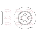 Apec Red Solid Brake Disc (DSK775) Fits: VW