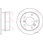 Apec Red Solid Brake Disc (DSK797)