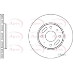Apec Red Vented Brake Disc (DSK799)
