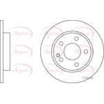 Apec Red Solid Brake Disc (DSK800) Fits: Mercedes