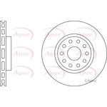 Apec Red Vented Brake Disc (DSK812) Fits: Alfa Romeo