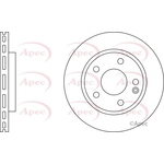 Apec Red Vented Brake Disc (DSK813) Fits: Mercedes