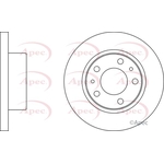 Apec Red Solid Brake Disc (DSK823) Fits: Iveco