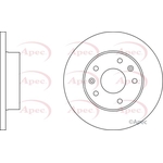 Apec Red Solid Brake Disc (DSK831) Fits: Land Rover