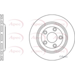 Apec Red Vented Brake Disc (DSK832) Fits: Jaguar